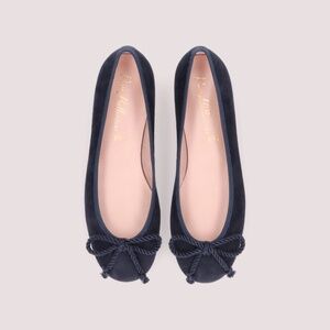 ROSARIO NAVY BLUE SUEDE BALLET FLATS PRETTY BALLERINA FLATS LIKE NEW SIZE 40